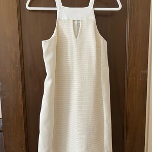 Elegant Designer Trina Turk Cream Sleeveless Dress.